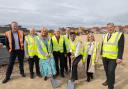 Rishi Sunak at the site of the new multi-million-pound primary school site in Northallerton