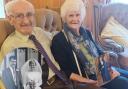 David and Kathleen Dews who celebrated their Diamond wedding anniversary last week and insert, the couple on their wedding day.