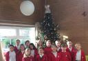 Pickering Community Junior School's Singing Squad visited Alba Rose and 5 Whitby Road care homes to perform some Christmas songs
