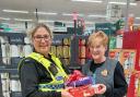 PC Jane Jones collected the goodies from Morrisons on behalf of the team