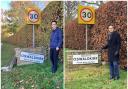 In Oswaldkirk Cllr George Jabbour's locality funding improved the village signs