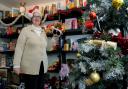 Volunteer Judy Clucas in the Christmas grotto at Home Start