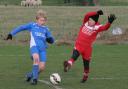 Action from Heslerton Under-10s against Kirkbymoorside