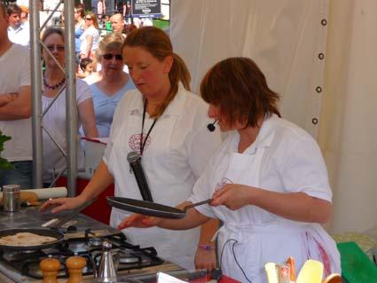 Chefs from Bettys School of Cookery at the Malton Food Lovers' Festival. Picture: Nick Fletcher