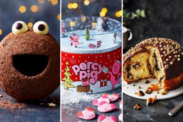Gazette & Herald: Omballs (left), Percy Pig treats and Triple Chocolate Panettone (M&S)