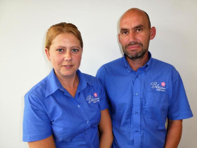 Blossom Home Care's franchise owners for the Malton area Emma and Shaun Reed.