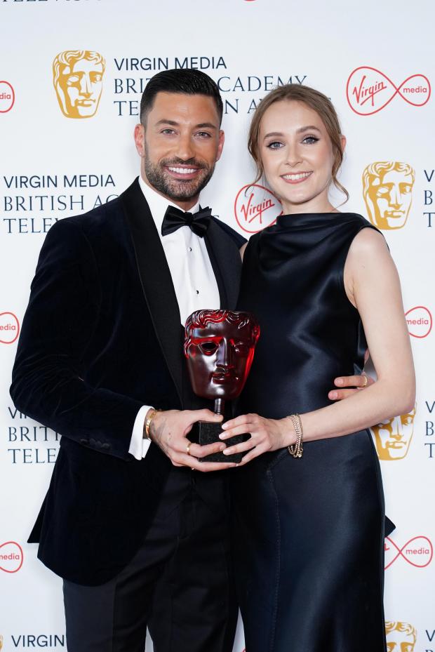 Gazette & Herald: Best moment Bafta TV winners Rose Ayling-Ellis and Giovanni Pernice (left) at the Virgin BAFTA TV Awards 2022. Credit: PA