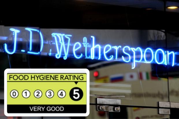 See the hygiene rating for the Wetherspoons in Watford. (PA)