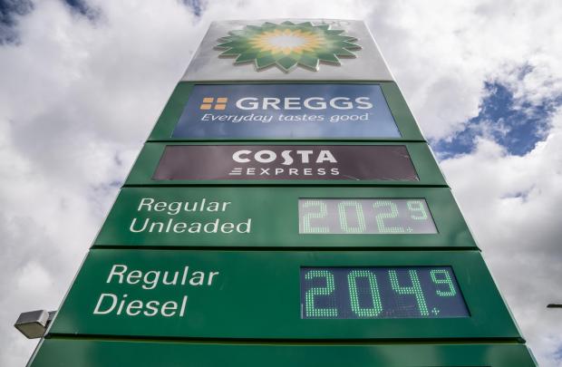 Gazette & Herald: Petrol prices at Wetherby Services on June 8, 2022 (PA)