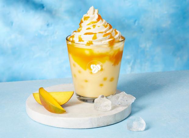 Gazette & Herald: Tropical Mango Bubble Frappé & Light Dairy Swirl (Costa Coffee)
