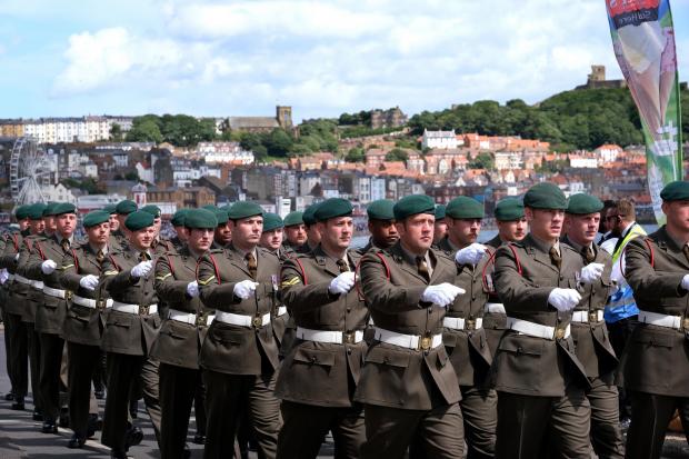 Gazette & Herald: A parade ran along the sea front for Armed Forces Day 2022 Picture: Richard Ponter Photography/Scarborough Borough Council