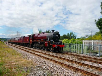 Scarborough Spa Express steaming through Malton. Picture by Nick Fletcher.