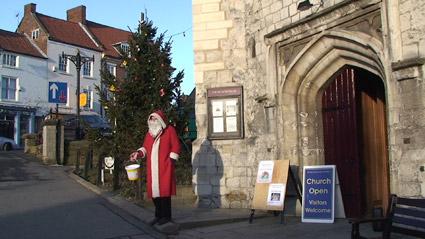Father Christmas in Malton Market Place, by Nick Fletcher.