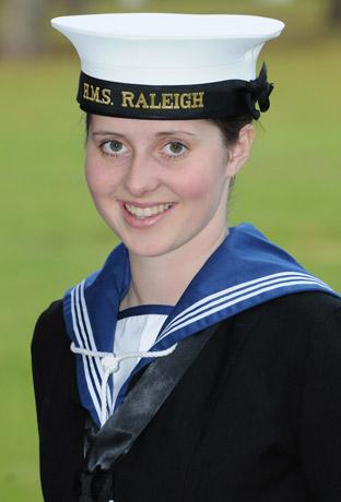 18-year-old trainee sailor Megan Tuplin from Weaverthorpe, Malton, has marched out on parade at HMS Raleigh, in Cornwall, to celebrate the successful completion of her basic training. 