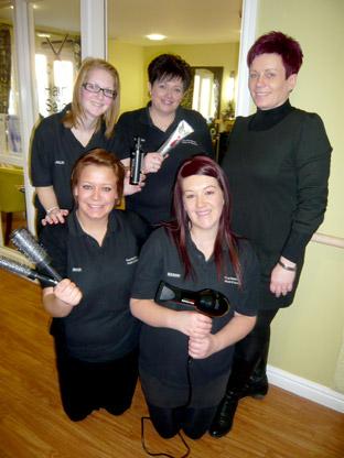 Students from the Academy, in Norton, gave complimentary hairdressing services to residents at Deansfield Court.