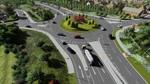 Gazette & Herald: A computer-generated image showing how an improved roundabout on the A1237 may look Gazette & Herald: A computer-generated image showing how an improved roundabout on the A1237 may look