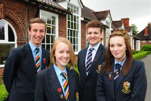Malton School’s new head boy and girl with their deputies. Pictured from the left are head boy Lewis Rawling, head girl Holly Johnson, deputy head boy Joshua  Edridge-Smith and deputy head girl Bryony Hall.