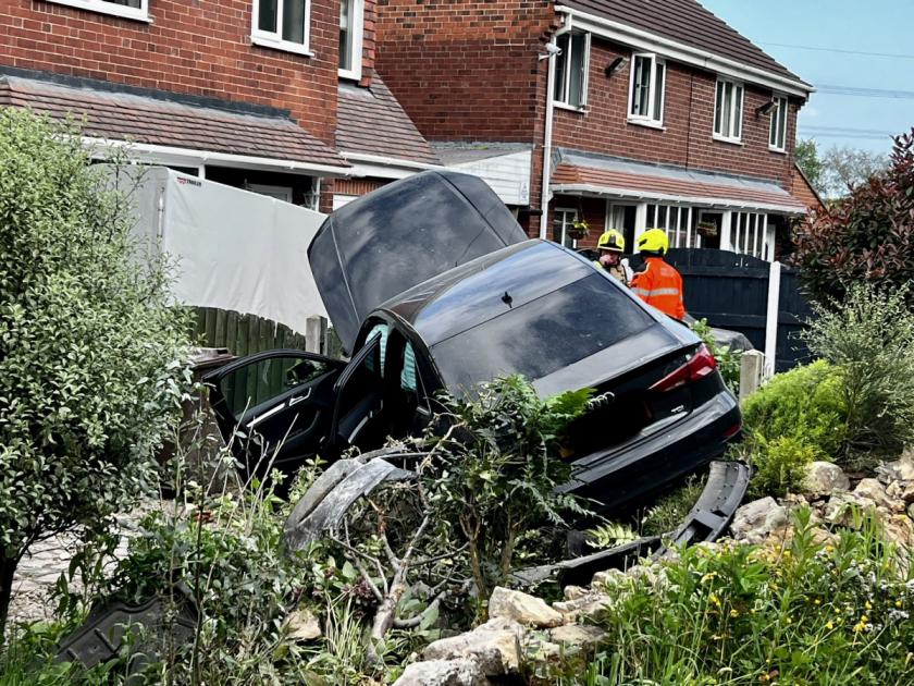 Audi and MG cars in crash in Selby village of Womersley 