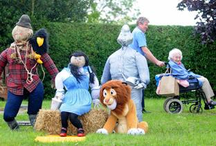 Wizard Of Oz characters at the Foston scarecrow trail.