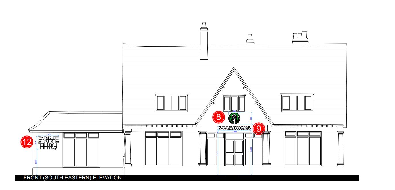 Plans for Starbucks signage submitted for Four Alls site - Vimarsana News