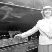 Dame Vera Lynn with the locomotive