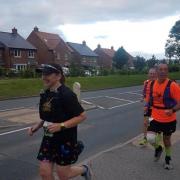 Pickering Running Club's Amanda Welburn-Smith at the finish of the Hardmoors 40