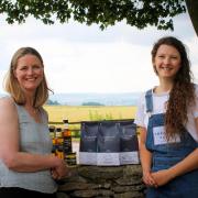 Two Ryedale businesses have partnered to make summer recipes. Pictured: (From left to right) Jennie Palmer and Kathryn Bumby