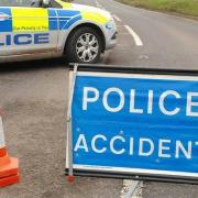 Person trapped following two-vehicle crash near Foxholes