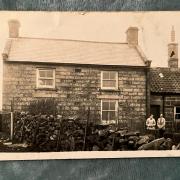 My mum’s grandmother, Mary ‘Polly’ Atkinson, pictured with her daughter Mary (my mum’s mum) in the early 1930s, outside her cottage in Lealholm on the North York Moors.