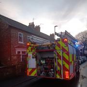 Firefighters are currently on the scene at a chimney fire in Norton