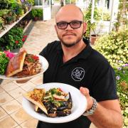 Francois Strydom with some of his food