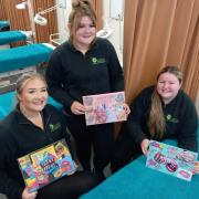 Celebrations are underway at a Norton hair and beauty school following a string of competitions. Pictured: Mollie Sampson, Grace Ford, and Summer Thwaites
