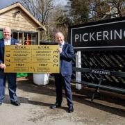 Chris Price, NYMR CEO, with Kevin Hollinrake MP