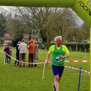 Paul Smith sprints across the finish line at the Helmsley 10k.