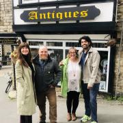 TV celebrity experts Natasha Ranskin Sharp and Ishi Kahn with Mark and Tracy Witherington from Pickering Antiques.