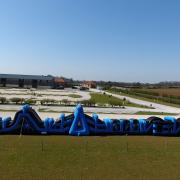 The 175, the biggest inflatable assault course in the north of England at William's Den near York