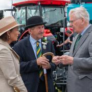 HRH The Duke of Gloucester was taken on a tour of the Show by the Show Director Charles Mills and HM Lord Lieutenant of North Yorkshire Mrs Jo Ropner, seeing horses, cattle and the latest in farming technology