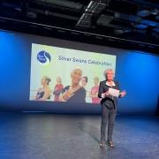 Angela Rippon, Silver Swans ambassador, gave a speech to the dancers