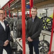 Phil Newstead and Dan Besau of Smart Repairs inside and outside their state-of-the-art premises in Weaver Street, Leeds Image: Supplied