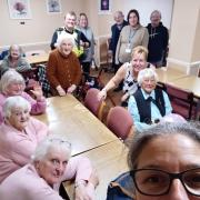 PC Jane Jones, Special Constable Fletcher along with staff from North Yorkshire Council's community team conducted a drop in at Rainbow Lane Community Centre and had an extra celebration with a 92nd birthday.