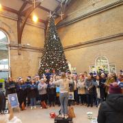 Lucy's Pop Choir took part in last year's Song for SASH in York Railway Station