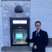 North Yorkshire Councillor for the Helmsley and Sinnington division, George Jabbour at Barclays ATM on Market Place