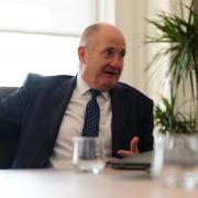 Post Office minister Kevin Hollinrake, during a meeting of the independent Horizon Compensation Advisory Board at the Department for Business and Trade, Old Admiralty Building, central London. Picture date: Wednesday January 10