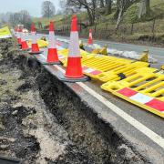The verge of the A59 at Kex Gill has experienced further movement.