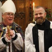 The Rev Paul Sunderland (right) with the Bishop of Whitby, the Rt Rev Paul Ferguson.