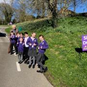 Children at Brompton-by-Sawdon community primary school, near Scarborough, lobbied North Yorkshire Councillor David Jeffels, when he visited the school, asking for action to improve road safety.
