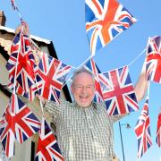 Town councillor Martin Brampton prepares for the Jubilee celebrations in Kirkbymoorside