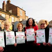 Promoting the Christmas lights switch on in Norton are, from the left, Jonathan Gray, Imogen Silversides, Katie Pool, Councillor Di Keal, Natalie Abbey and Norton mayor Ray King