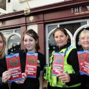 Launching the crime prevention menu at The Yard, in Malton, from left, Safer Ryedale’s Gail Cook, Sophie Corner, of The Yard, PC Jane Jones and Sandi Clark, of Safer Ryedale