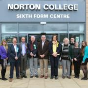 Thirsk and Malton constituency parliamentary candidates Kevin Hollinrake, Toby Horton, Chris Newsam, Alan Avery, Di Keal and John Clark at Norton College where they talked to sixth form pupils. Picture: Richard Doughty